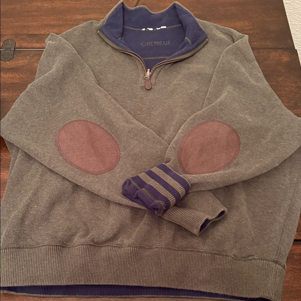 Daniel Cremieux Reversible Men's Zip-Up Sweater in Gray and Blue